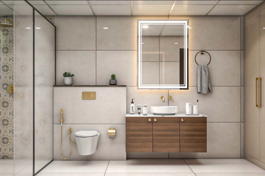 Phụ kiện gương gắn đèn led là một điểm nhấn nổi bật​