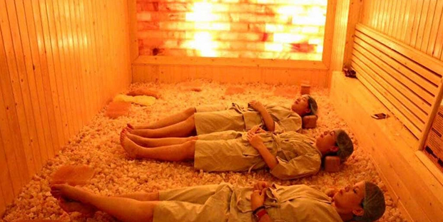 phòng xông hơi hồng ngoại, phòng xông hơi đá muối hồng ngoại