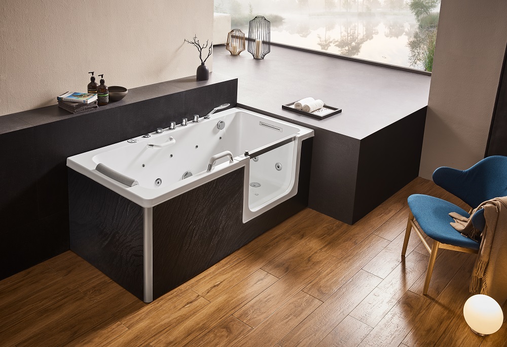 Thiết kế hình chữ nhật là kiểu dáng truyền thống của bồn tắm sục