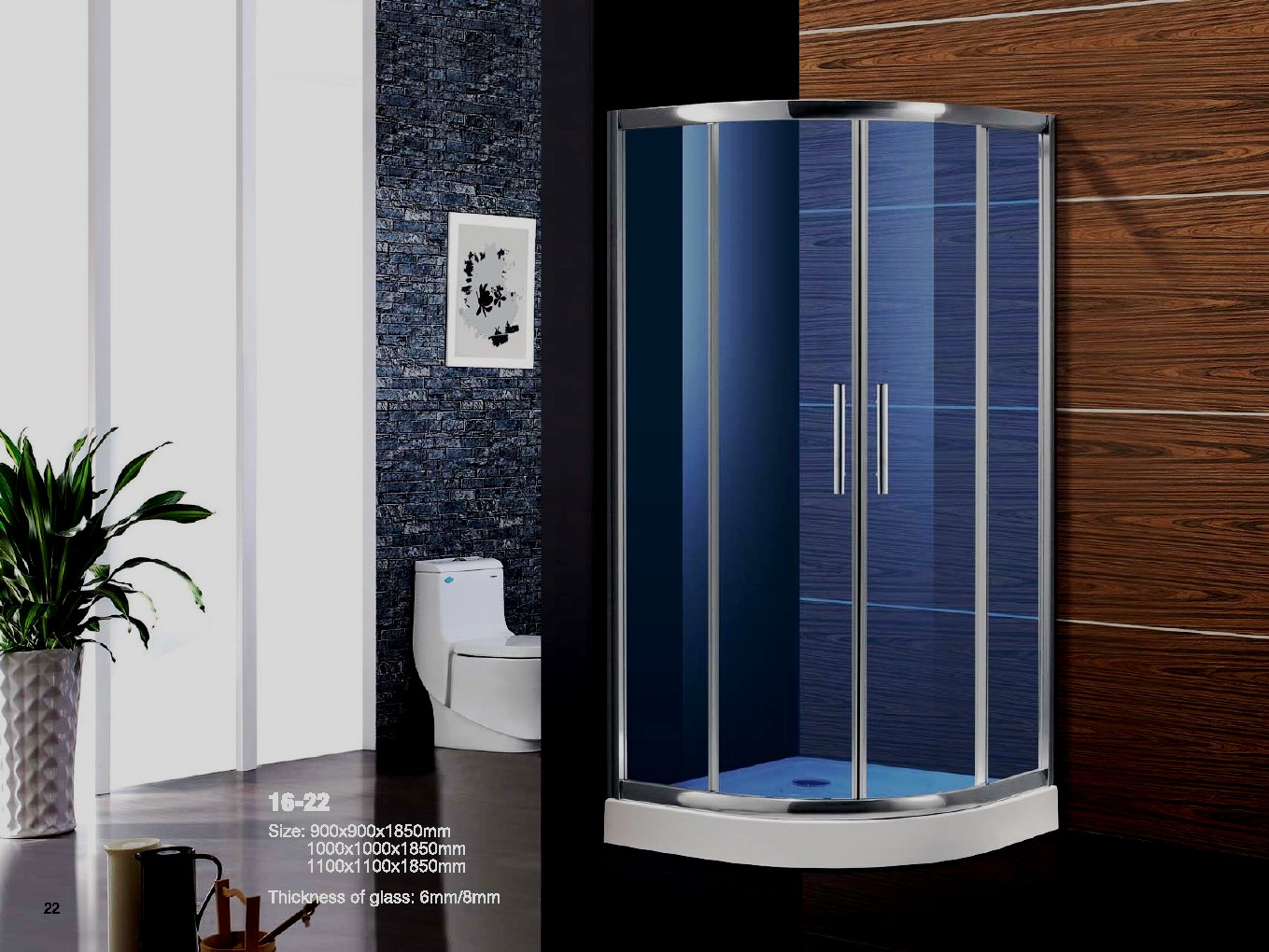 Vách kính tắm Daros DR 16-22