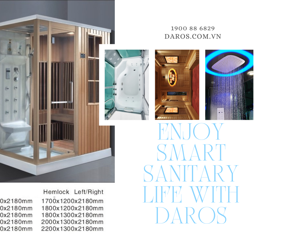 Phòng xông hơi Daros thể hiện phong cách giới thượng lưu