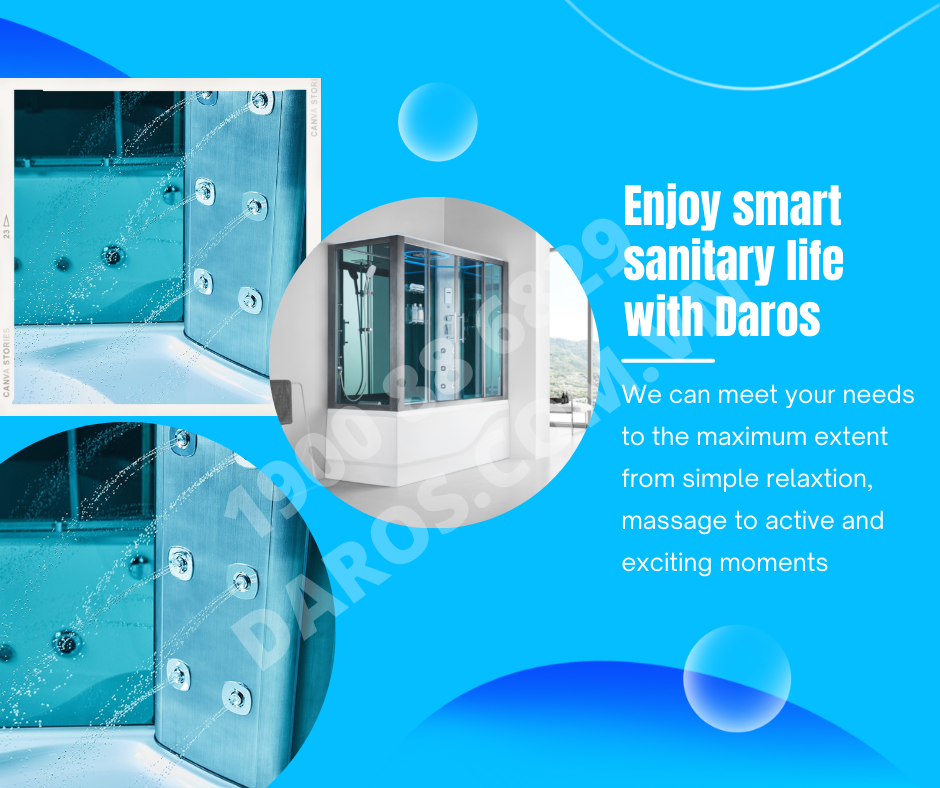 Phòng xông hơi Daros mang những nét sang trọng, tinh tế mà vẫn rất hiện đại