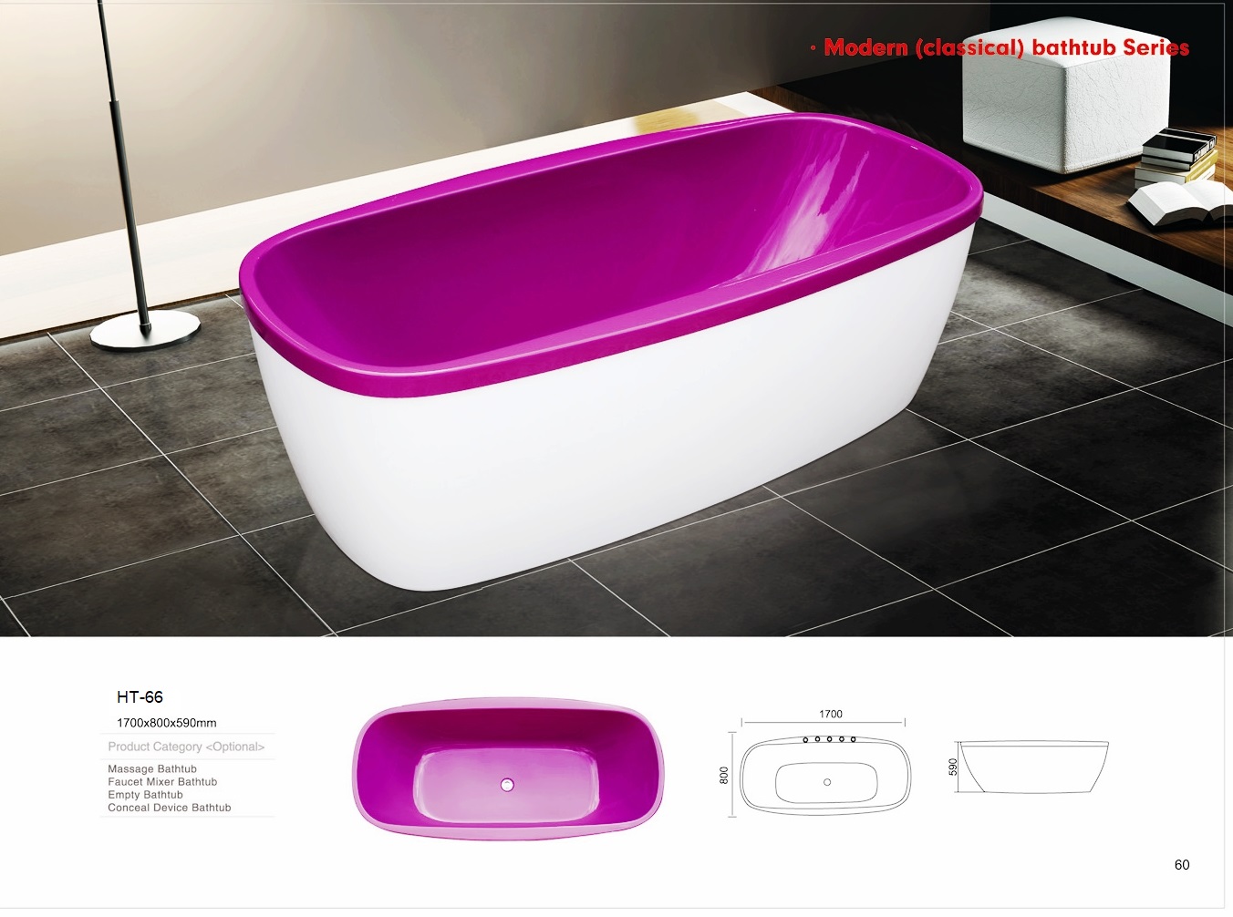 Bồn tắm nghệ thuật Daros HT-66 Bồn tắm nghệ thuật Daros HT-66