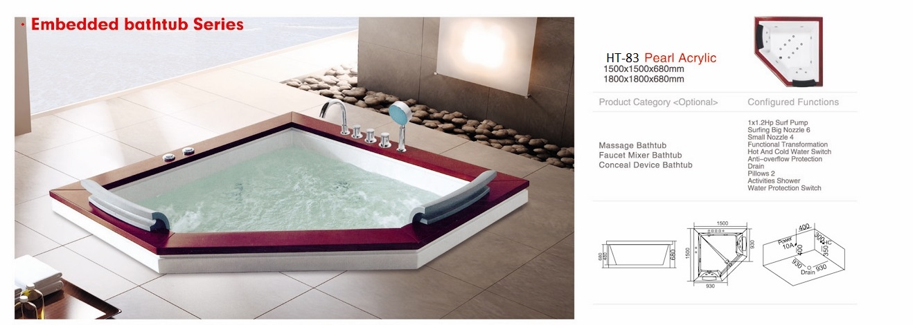 Bồn tắm massage âm sàn Daros HT-83