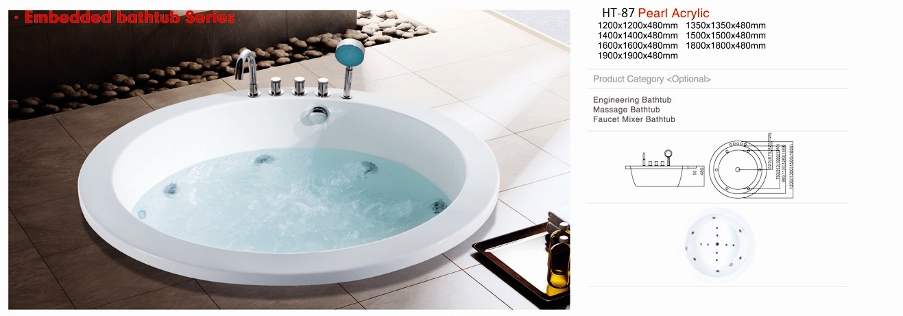 Bồn tắm massage âm sàn Daros HT-87 Bồn tắm massage âm sàn Daros HT-87