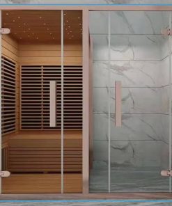 Phòng xông hơi khô kết hợp vách kính tắm Daros DR-9009