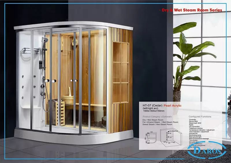 Phòng xông hơi khô kết hợp ướt Daros HT-07