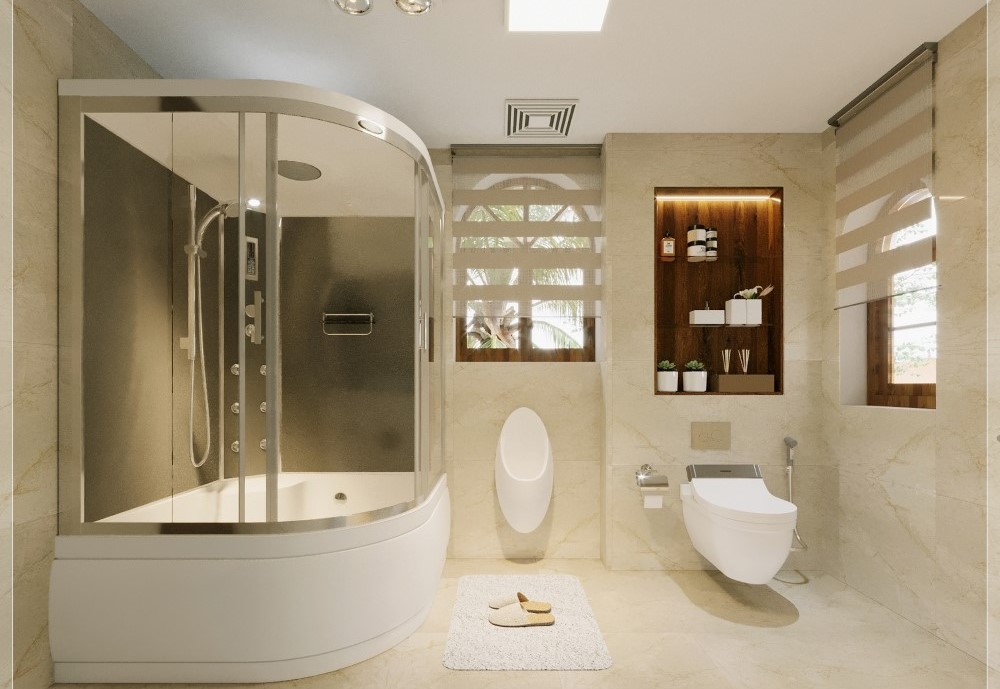 Phòng tắm nhà vệ sinh đơn giản đẹp quyến rũ