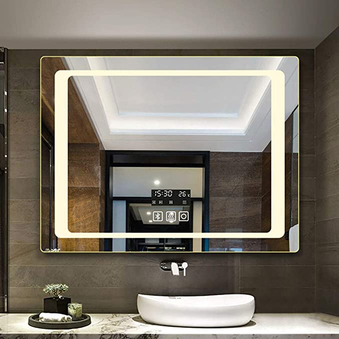 Gương treo tường phòng tắm đèn Led