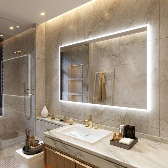 Gương treo trong phòng tắm 