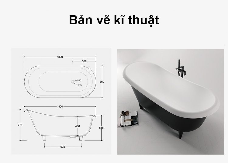 Bồn tắm đá Daros DR-902