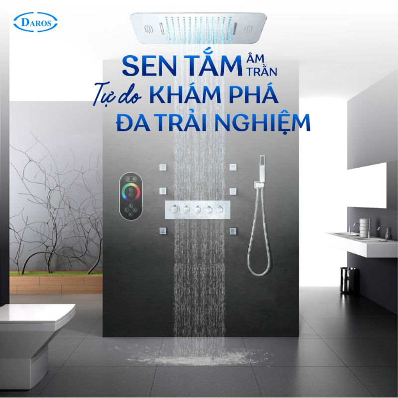 Daros- Đại lý bạn vòi sen cây âm tường uy tín, chất lượng tại Hà Nội