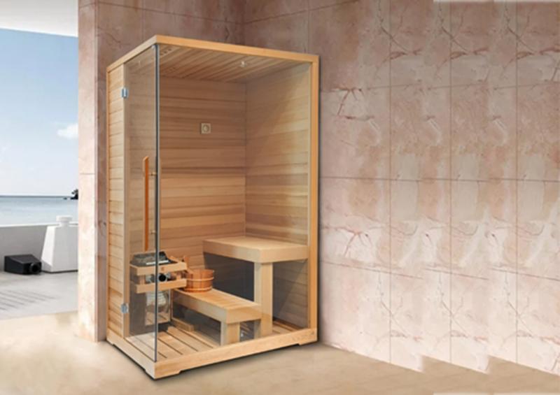 Mẫu phòng xông hơi khô Sauna dành cho 1 người sử dụng rất tiện nghi và nhỏ gọn
