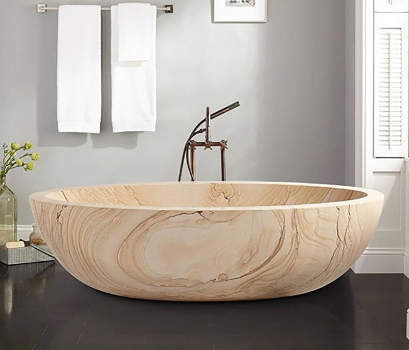 Bồn tắm đá nhân tạo bằng đá Marble nghệ thuật