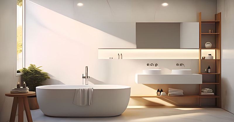 Không gian thư giãn đẳng cấp và nghệ thuật với bồn tắm đá nhân tạo