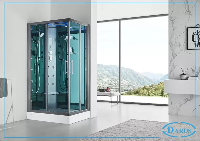 Phòng xông hơi ướt được làm từ kính cường lực