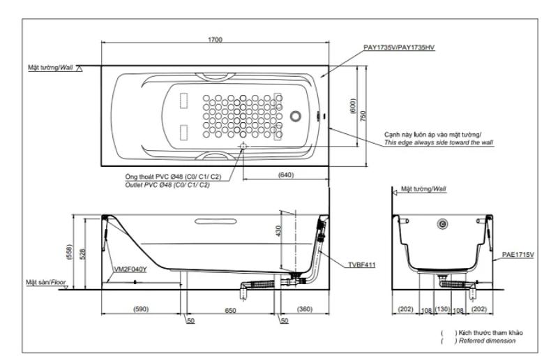Lựa chọn kích thước bồn tắm phù hợp 