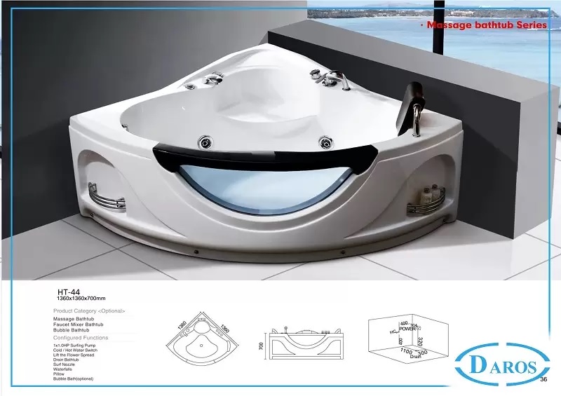 Bồn góc tiết kiệm diện tích thiết kế ấn tượng