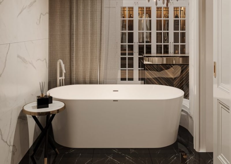 Mẫu bồn tắm nằm truyền thống