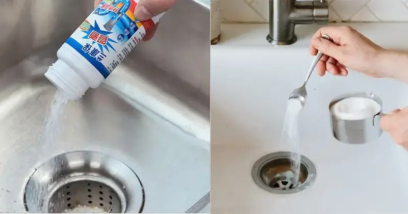 Sử dụng bột thông tắc chuyên dụng