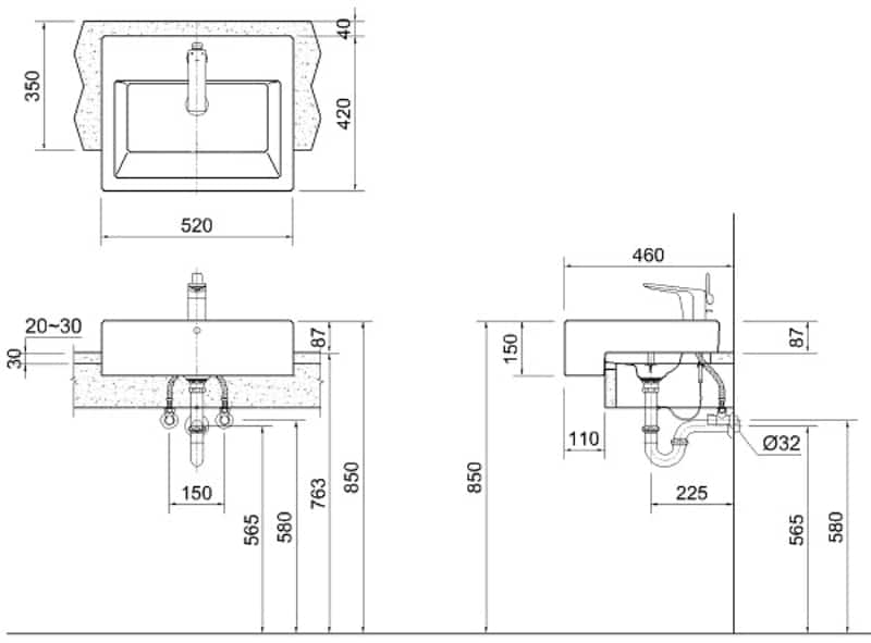 Những điều cần lưu ý khi chọn và lắp đặt lavabo đúng chiều cao