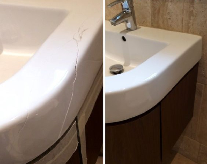 Nguyên nhân khiến lavabo bị rạn nứt