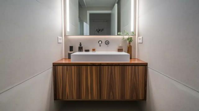 Tủ lavabo bán âm gỗ công nghiệp
